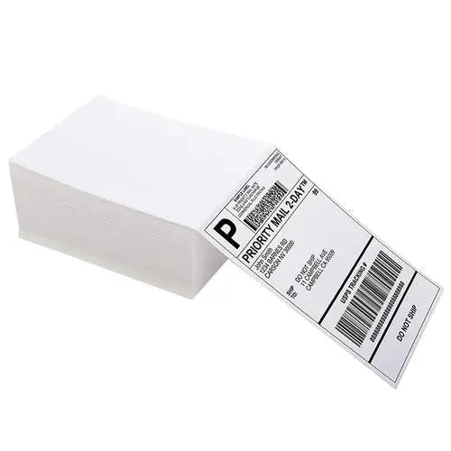 4" x 3" Fanfold Direct Thermal Shipping Labels – 500 Labels/Stack | Compatible with Zebra® Printers Thermal Factory