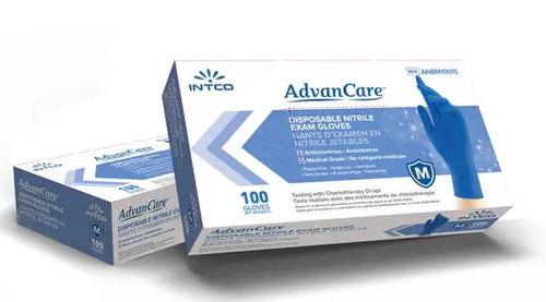 AdvanCare Blue Nitrile Examination Gloves – Powder-Free, Latex-Free Gloves Thermal Factory
