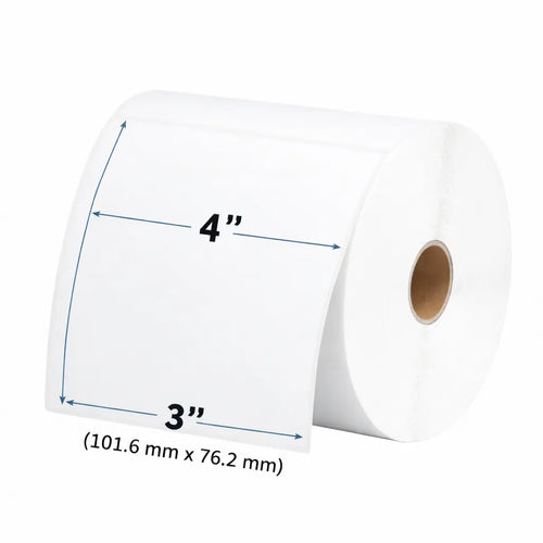 4" x 3" Direct Thermal Labels – 1800 Labels/Roll, 4 Rolls/Case | Industrial Shipping Labels Thermal Factory
